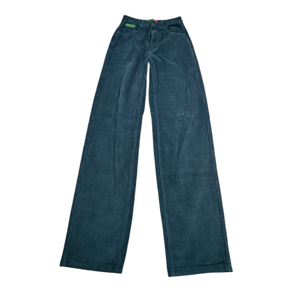 Gildan Women's Wide-Leg Corduroy Jeans in Deep Teal